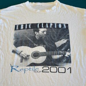 Eric Clapton 2001 Reptile Tour White T-Shirt , XL , $47